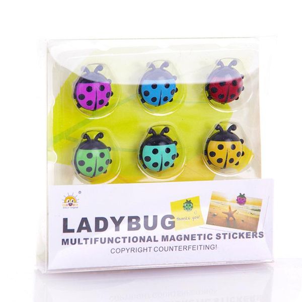 

6pcs set cute ladybug shaped fridge pp magnet microwave ovens message magnet kids fridge magnets for kitchen wmtfsu petsyard