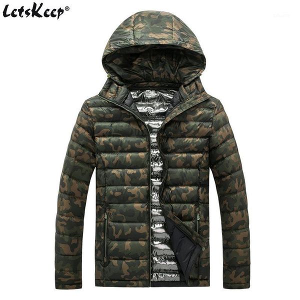 

letskeep winter camouflage cotton parka jacket men warm hoody jacket coat outerwear camo parkas plus size l-5xl , ma5411, Black