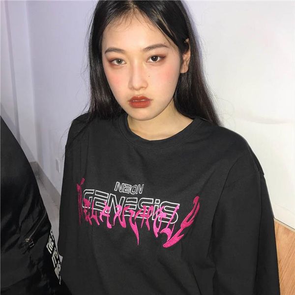

апрель momo 2020 женская футболка лето о шеи harajuku tee женская напечатанная письмо с коротким рукавом топ дамы нижняя мода тройник, White