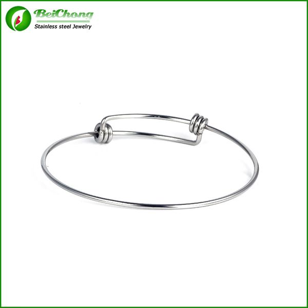 

bangles bc bracelet jewelry steel silver metal stainless women 22.5cm for beading or charm expandable bc-0, Black