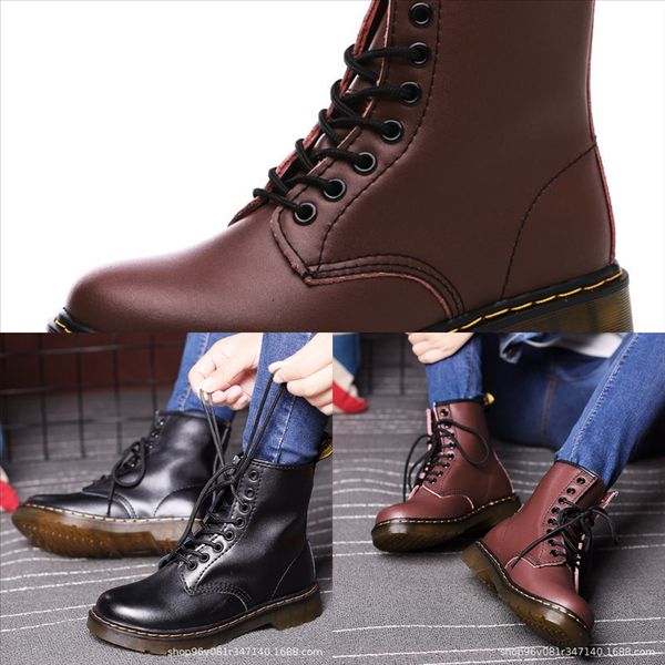 

nytdiwoman boot and 43 snow boot leather couple luxur short boots large size boots style autumn sale winterwomen leather men, Black