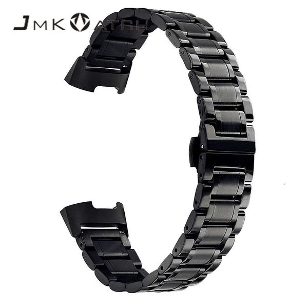 

smart watch fitbit charge3 stainls steel charge4 solid metal bracelet strap
