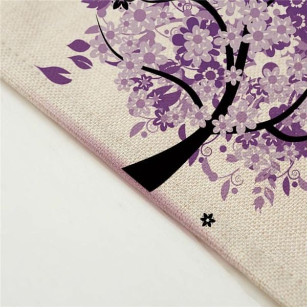 

1pcs colorful flower tree pattern kitchen placemat coaster dining table mat cotton linen pad cup mats 4232cm home decor mp0003 h wmtyvs