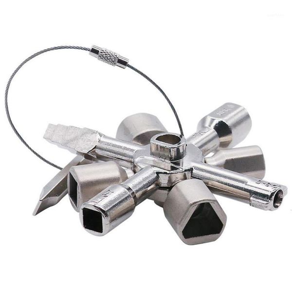 

triangle key wrench multifunctional 10-in-1 multi-function electric control box triangle key wrench / elevator door valve cross1