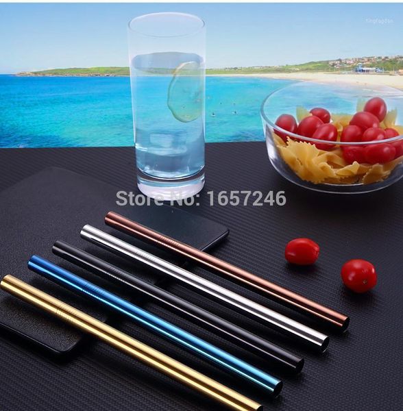 

drinking straws 800pcs 12mmx215mm stainless steel straw wide long reusable fat metal smoothie factory wholesale1