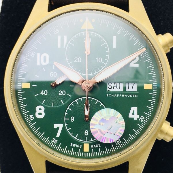 

z fv2 обновление истребитель истребителей груниц бронзовые запястья41 мм диаметром и 15,3 мм в толщине с шанхаем 7750 время движения и второ, Slivery;brown