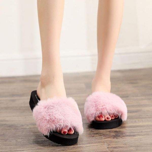 

women slippers sandals non-slip ladies outdoors casual sandals plush flat bottom beach soft slippers shoes d#41, Black