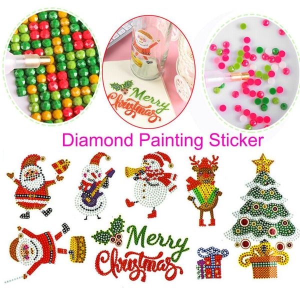 

paintings round diamond painting christmas full drill diy special shaped 5d sticker decoration for kids and adults