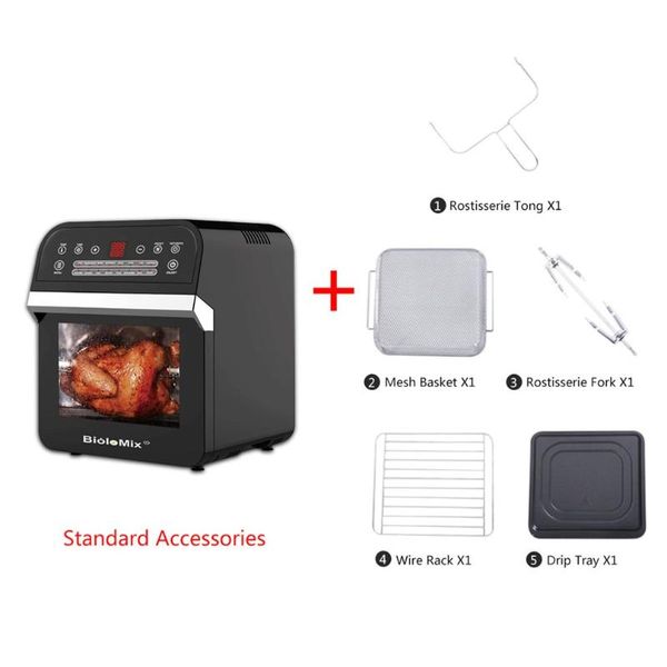 

electric baking pans 1500w 3.6l large capacity intelligent temperature control commercial air fryer smokeless kitchen cooker eu plug black