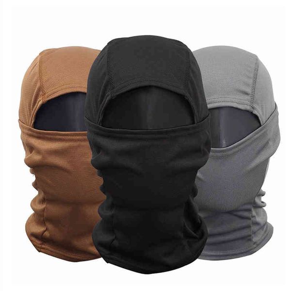 Taktische Balaclava Vollgesichtsmaske Militär Tarnung Wargame Helm Liner Cap Radfahren Fahrrad Ski Maske Airsoft Schal Kappe Y1229