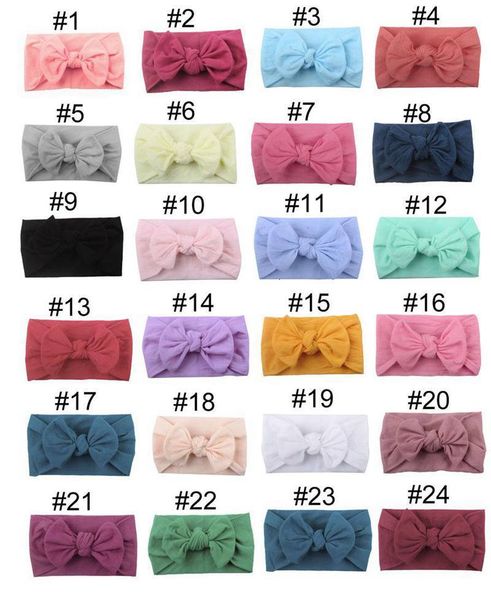 

bow nylon baby soft headwraps turban headband knot headbands stretchy bands children little girls fashion hair accessori