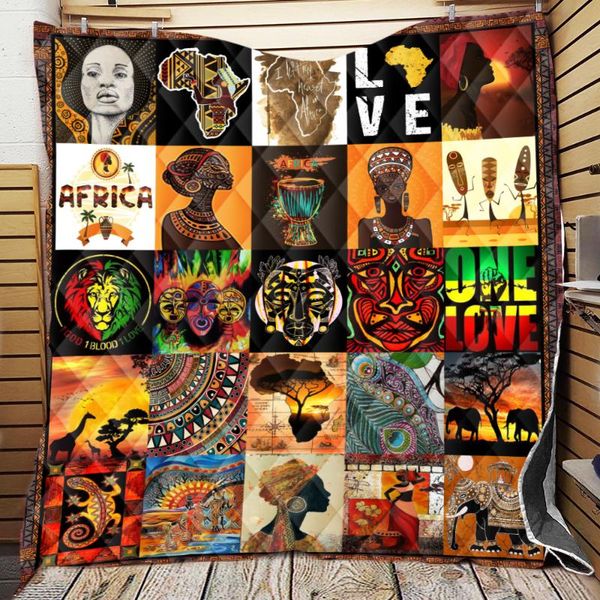 

comforters & sets african girl love africacustoms quilted quilt throw blankets birthday thanksgiving gifts bedding cover patchwork tapestry