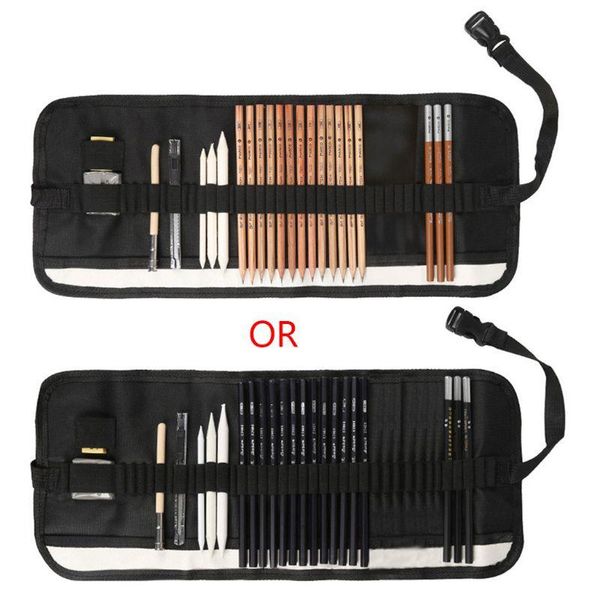 

gift sets sketch drawing pencil professional charcoal tool brush set student with rubber art dropship