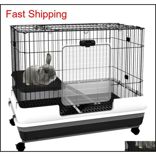 

32"h 2-level rabbit cage indoor small animal hutch ferret hou qylkbc yh_pack