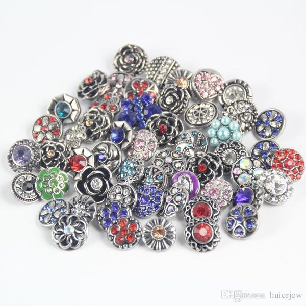 

rhinestone snap button necklace 12mm ginger glass jewelry diy accessories for leather charms braceletsimkn