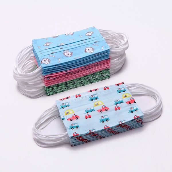 

kids dhl children in disposable face stock cartoon masks kid 3-layer mouth mask with double pack monkey boom