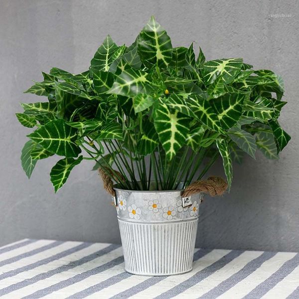 

decorative flowers & wreaths artificial plants green leaves garden home decor fake flower leaf mini wedding bar decoration party supplies1