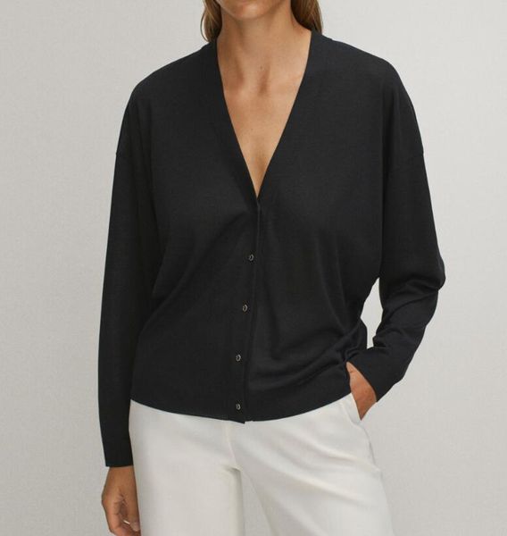 

women's knits & tees women sweater 2021 autumn cotton v-neck cardigan, White