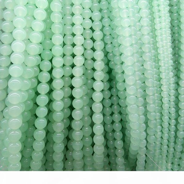 

green stone beads 15" strand 6 8 10mm craft material diy beads for jewelry making barcelet necklace round loose bead natural stone crys, Black