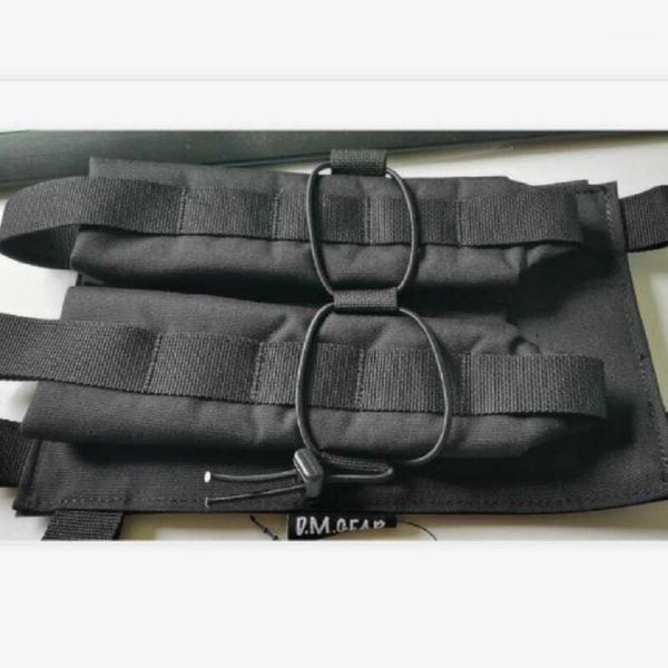 

waist support tactical vest multi-function for p90 double magazine pouch molle tape system accessories1, Black;gray