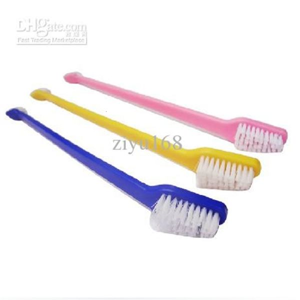 

22cm toothbrushes dog cat pet hygiene teeth care pet toothbrush color sending random 100pcs/lot pet supplies