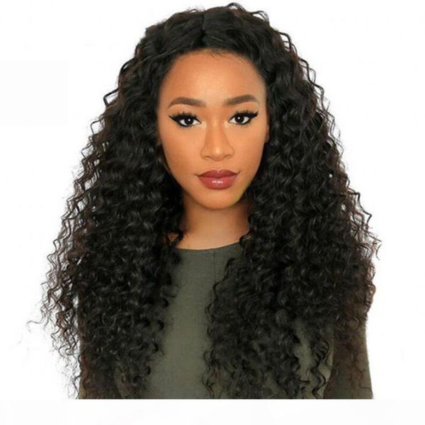 

brazilian hair lace front wig with baby hair deep wave full lace human hair wig bleached knots, Black;brown