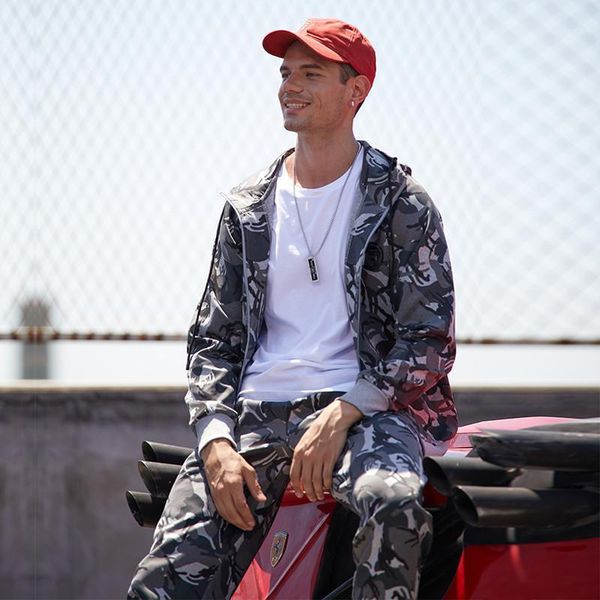 

casual print tracksuits men zipper sweatshirt+pants sets male new sportwear suit ropa hombre men clothes fitness sport jogging1, Gray