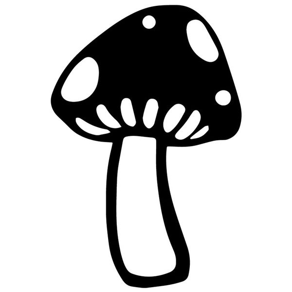 

11.4x17cm mushroom fungi fungus cute vinyl car sticker cartoon car decoration decal c25-0368