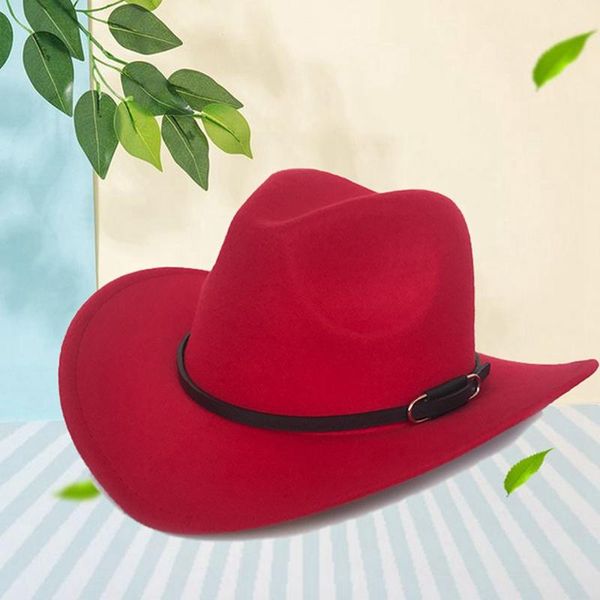 

retro men's woolen cowboy hat autumn and winter western cowboy hat ladies jazz felt, Blue;gray