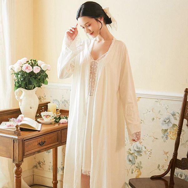 

delicate womens long sleeping dress white spring autumn nightgown sleeve nightdress elegant vintage nightgowns luxury sleeping, Black;red
