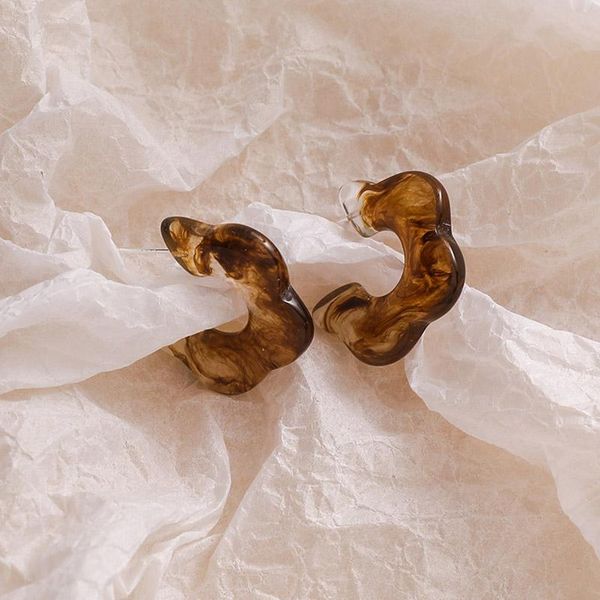 

hoop & huggie arrive flower shape earrings korean design elegant cute pattern fashion jewelry for women, Golden;silver