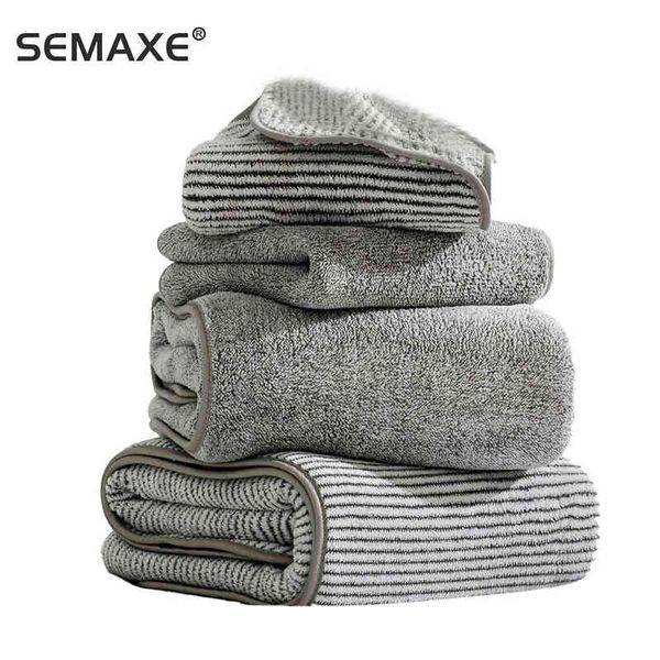 Serviettes Microfiber полотенце набор для взрослых коралловый флис, полотенце для волос, полотенце рук, полотенце для ванн мягкий и впитывающий 211221