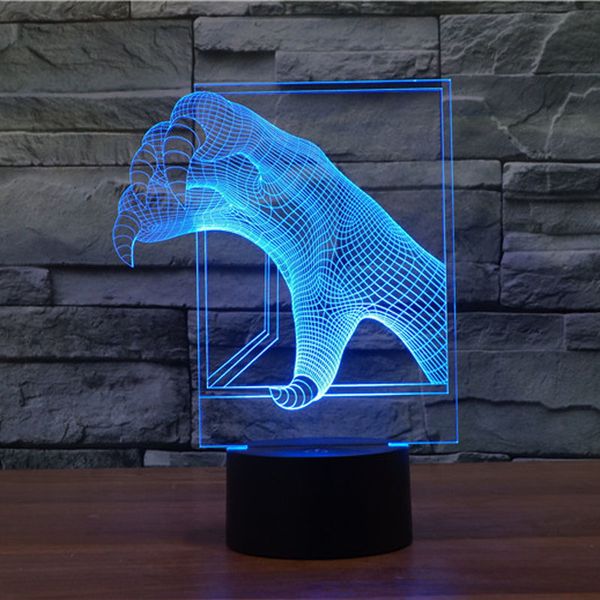 

2021 new claw shape night light 7 color changing table lamps akj1