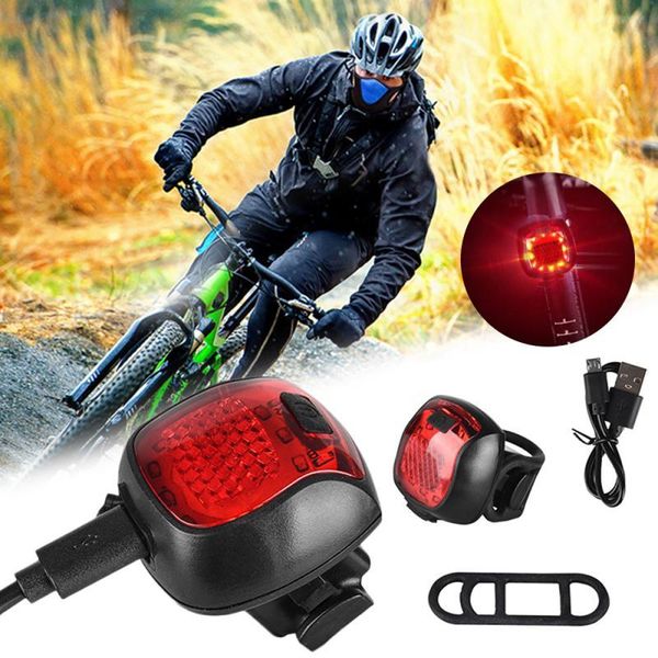 

5 lighting modes bike lights waterproof usb charge led bike light flash tail rear bicycle light 180Â° widen safety warning