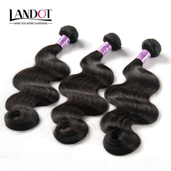 

9a grade unprocessed peruvian virgin hair body wave 100% human hair weave bundles 3pcs natural color soft full peruvian wavy hair extensions, Black