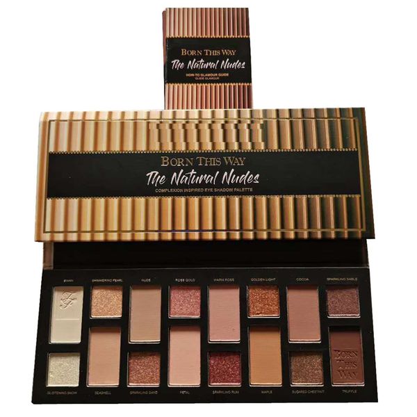 

новое поступление рождественские тени для глаз макияж подарок, рожденный таким образом, натуральные ню, 16 цветных цветков вдохновил палитра