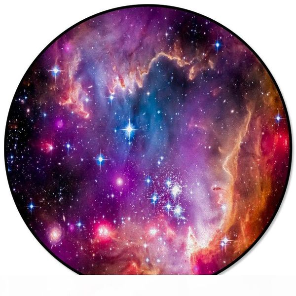 

planet purple starry sky black clouds printed round carpets for living room bedroom alfombra floor mats kids room area rugs