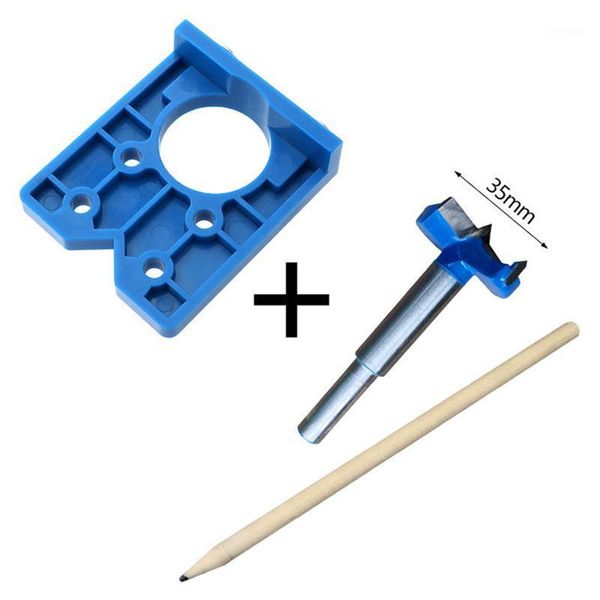 

35mm concealed cabinet hinge hole jig wood hole saw drill locator guide tool or locator with drill( and pencil) j81