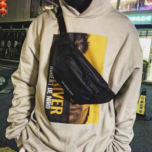 

bags chest bag handbags messenger fashion outdoor running mobile phone waist waterproof men's riding small leather, Black;red