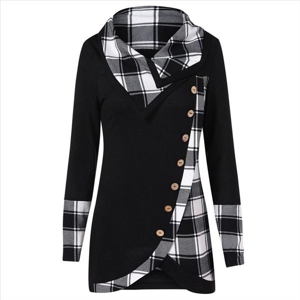 

womens and blouses vintage button plaid long sleeve blouse 2021 women clothes streetwear ladies fashion clothing, White