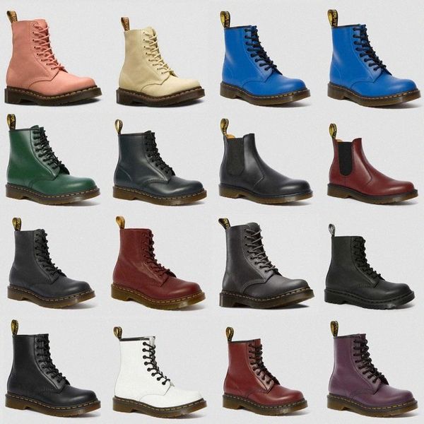 

2020autumn winter shoes leather dr ankle boots men women winter martin boots boots doc martens shoes ankle botas dms r0qg#, Black