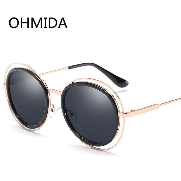 

sunglasses ohmid hollow women fashion brand alloy mirror men uv400 vintage retro eyewear oculos feminino de sol, White;black