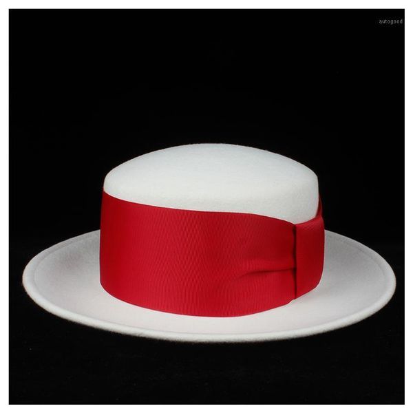 

stingy brim hats 100% wool white fedora hat flat fedora1, Blue;gray