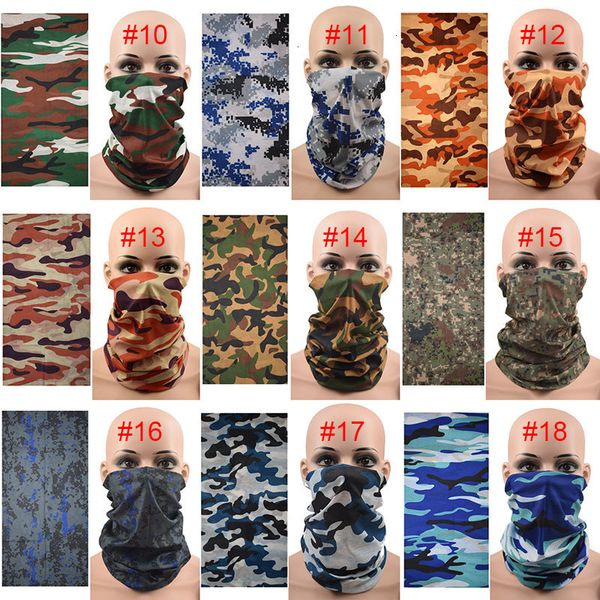 

factory camouflage style bandanna headwear wrap cool neck yoga magic fishing sun collars muffler scarf face mask gaiters