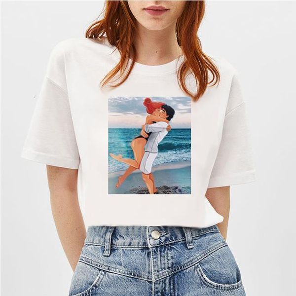

hipster funny girl print women tshirt summer short sleeve o neck harajuku t-shirt casual plus size women's tee shirt femme, White