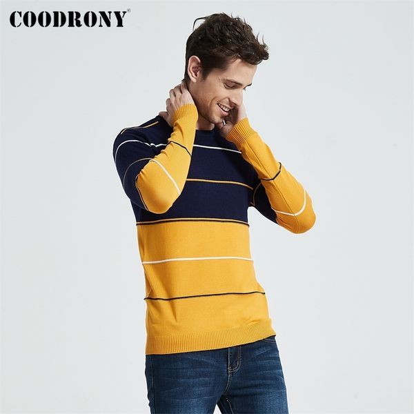 

coodrony brand sweater men casual o-neck pull homme autumn winter knitwear cotton pullover men jersey hombre sweaters c1012 201124, White;black