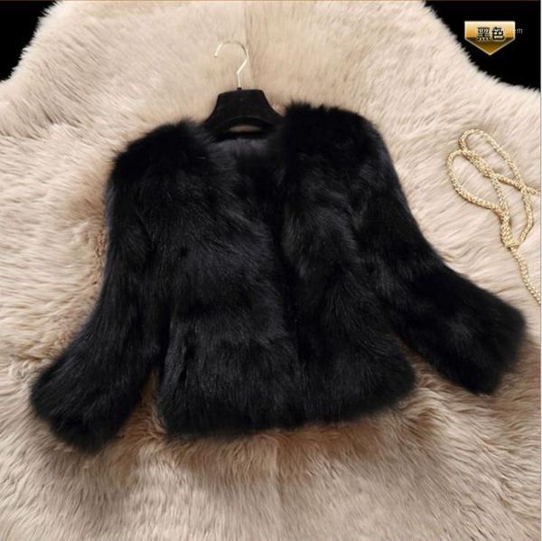 

factory oem luxury natural women authentic real fur coat1, Black
