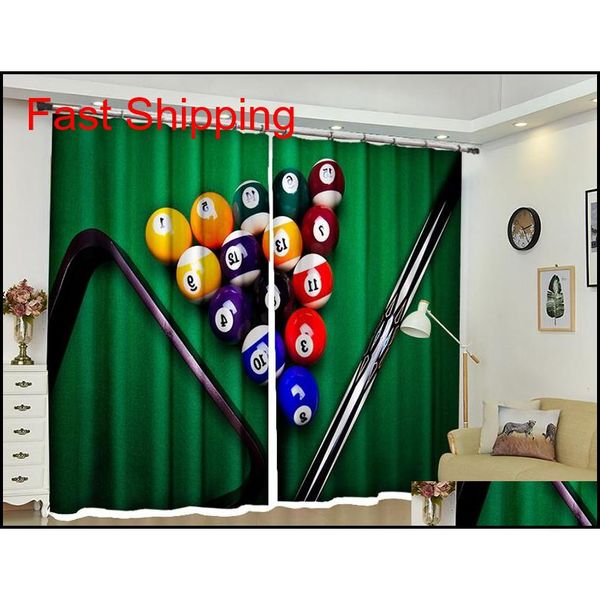 

customized blackout curtains billiards 3d print window decorate drapes for living room bed room office jlllrn eatout