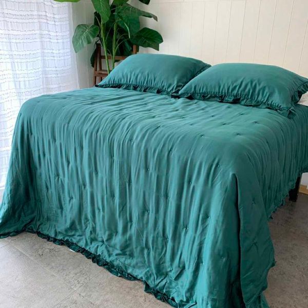 

comforters & sets lush silk quilted duvet throw blanket coverlet bedspread starry hand stitched bedding 3pcs