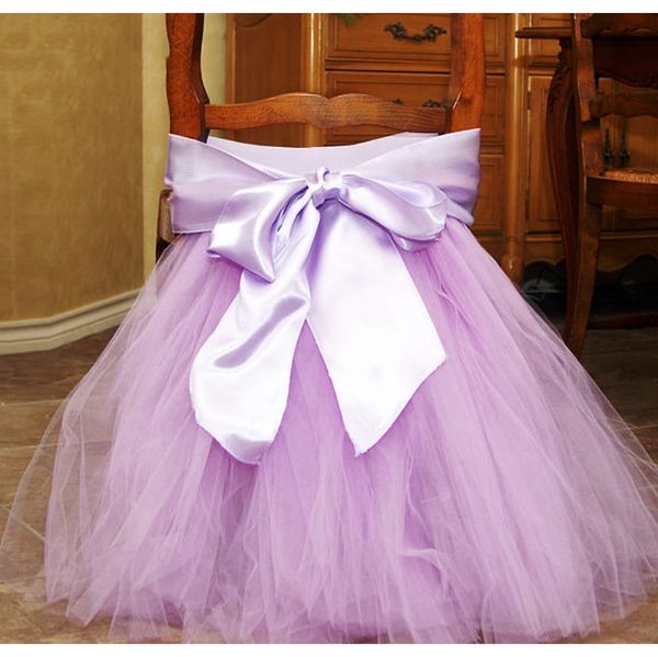 

1pc simple tulle chair skirt for birthday wedding chair sashes decoration l banquet supplies 45x45cm f bbyoon